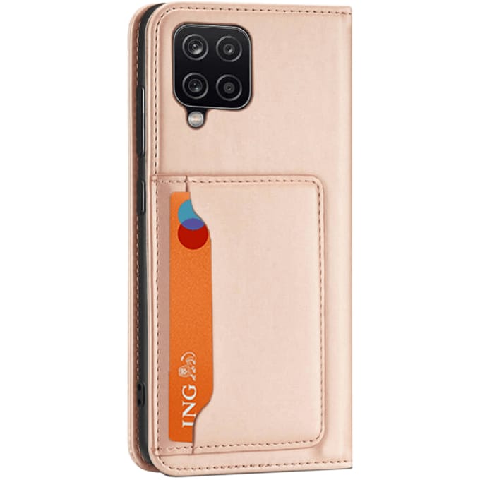 CaseBody Samsung Galaxy A12 Lux Bookcase Hoesje  Goud