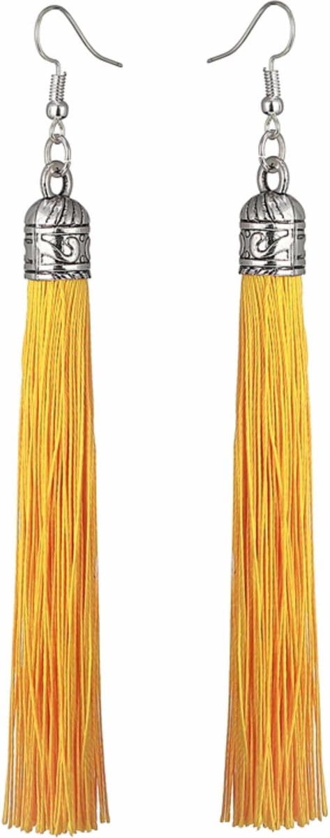 Fako Bijoux® - Oorbellen - Kwast Romania XL - Geel