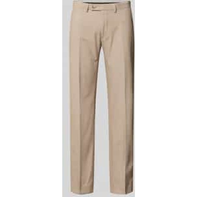 Pantalon met persplooien en achterzakken