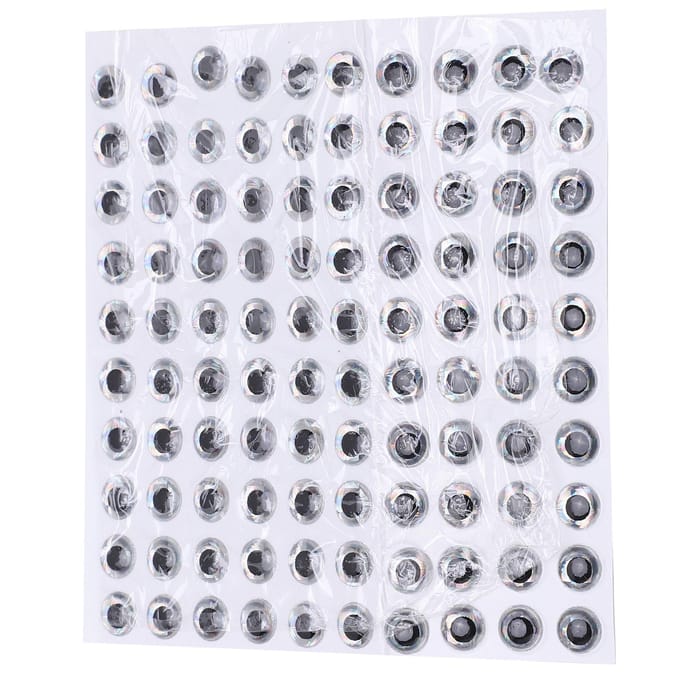 100 stuks 3D Visogen Ovaal Levensecht Kunstmatig Nep Viskunstaas Oogsticker Visaccessoires white