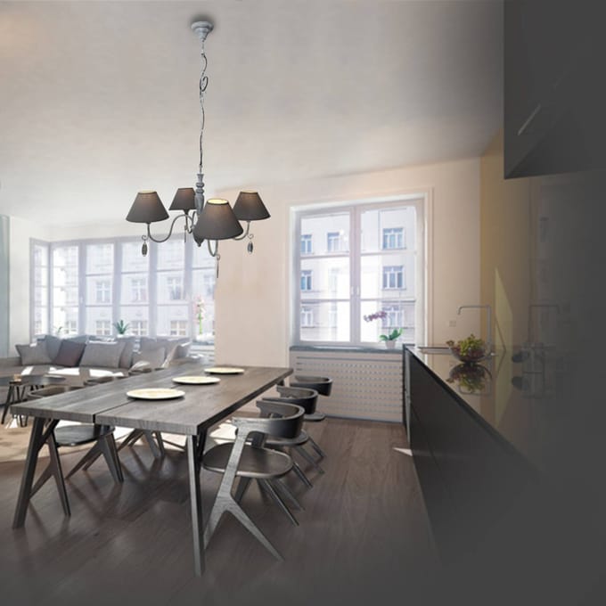 Näve Antiekgrijze hanglamp Susana