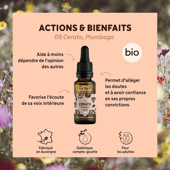 Biofloral- 05 - Cerato - Loodkruid - Bio - Bio Demeter - 20 ml
