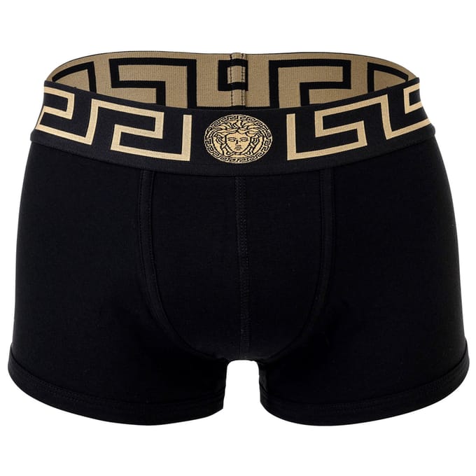 Versace Bi-Pack Trunk Jersey Topeka Bi-Stretch Cotton Organic New Logo Boxershorts