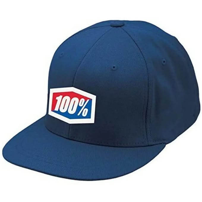 100% Essential J-Fit Cap, blauw Hoofdomtrek L/XL