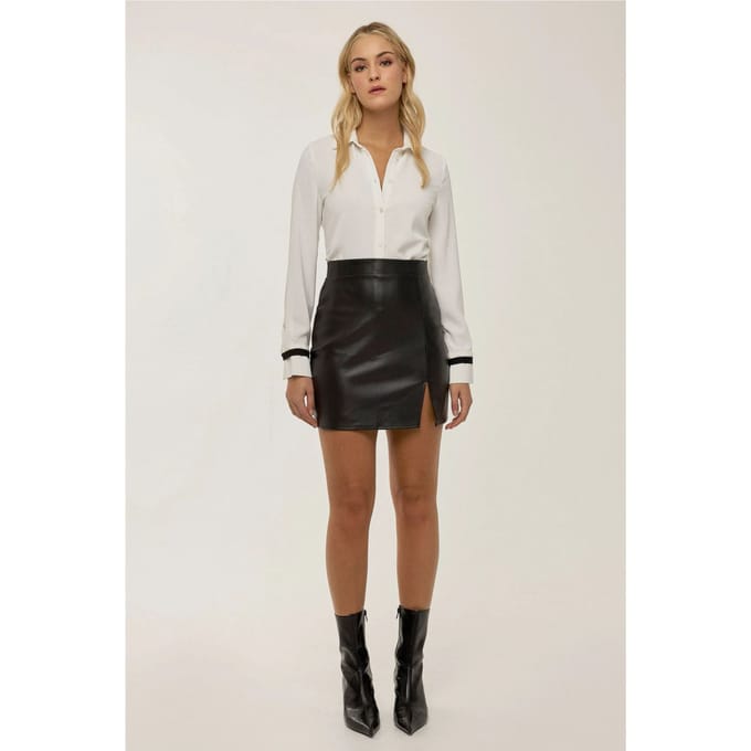 Leren Look Minirok