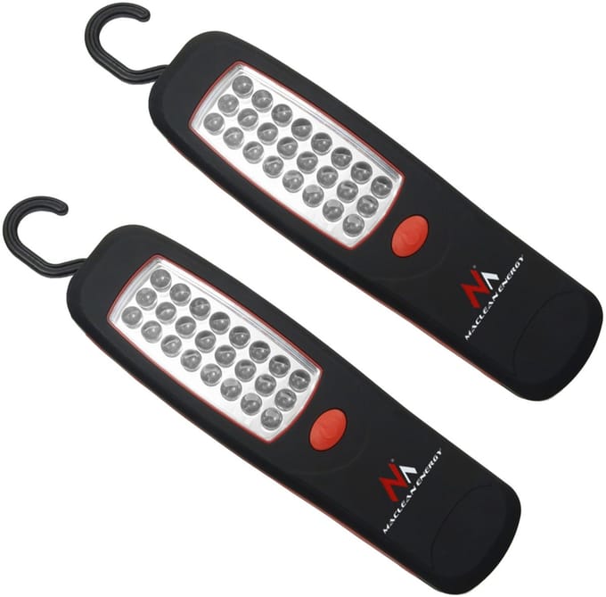 Maclean - 2 stuks - lamp Magnetische COB LED Werklamp magneet haak zaklamp
