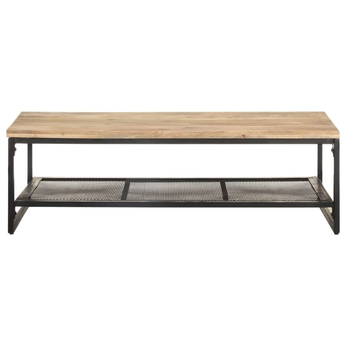 vidaXL - Salontafel - 110x60x35 - cm - massief - mangohout