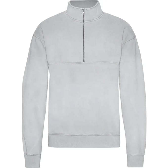 1/4 rits sweater Colorful Standard Organic Faded Grey