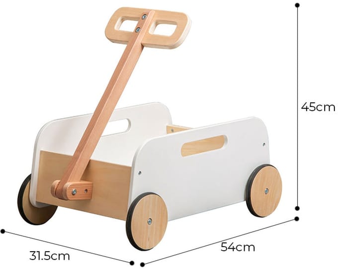 Playwood houten trekkar speelgoedkar bolderwagen