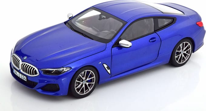 BMW M850i 2018 Blue Metallic Norev 1:18