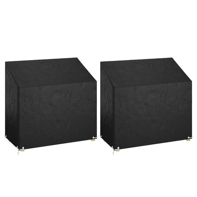 vidaXL - Tuinbankhoezen - 2 - st - 8 - oogjes - 130x70x70/88 - cm - polyetheen