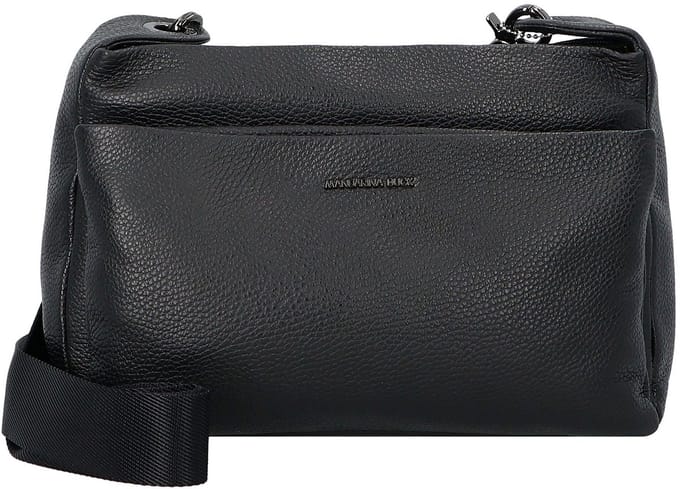 MANDARINA DUCK Leren schoudertas Mellow Leather Crossover Bag Nero zwart