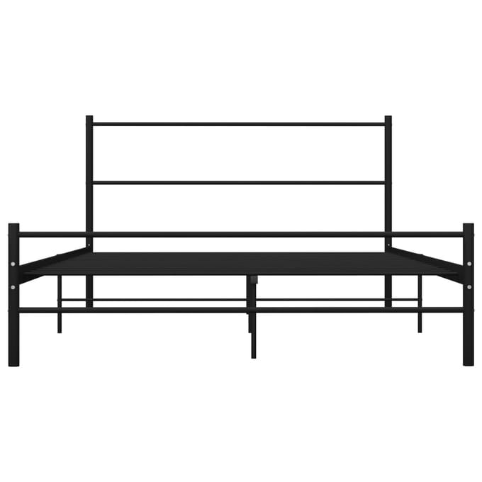 vidaXL - Bedframe - metaal - zwart - 120x200 - cm