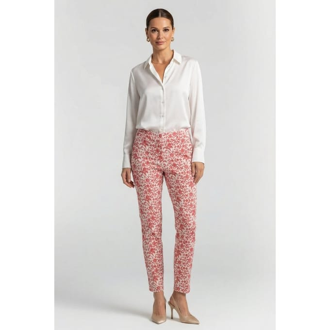 River Woods  Cotton Pants With Pleats Red | Outlet | Damen | Größe: 38 | Weiß | Outlet | Damen | Größe: 38 | Weiß | Outlet | Damen | Größe: 38 | Weiß