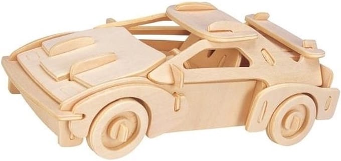 Eureka Gepetto's Workshop Wooden Construction Kit 3D - Racecar