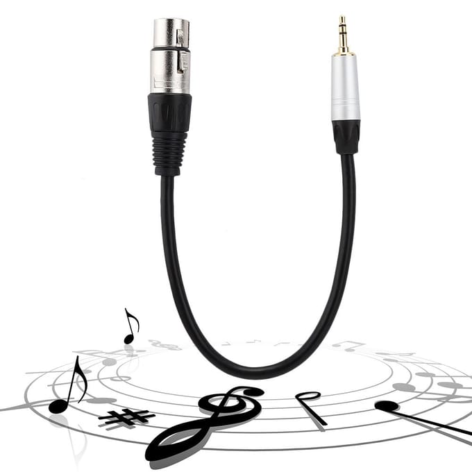 Stereo 3.5mm Mannelijk naar XLR Vrouwelijk o Kabel Converter 3.5mm Adapter 0.3m Lengte