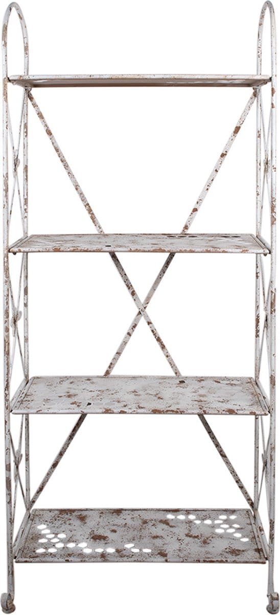 Clayre & Eef Wandrek 76x47x177 cm Wit Bruin Metaal