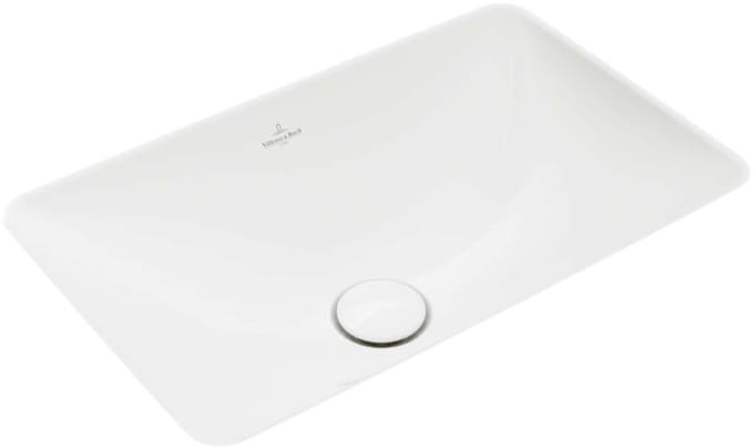Villeroy & Boch Loop&Friends - Inbouw wastafel, 54x34 cm, zonder overloop, CeramicPlus, alpine wit 4A5701R1