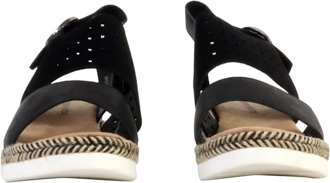 Sandalen met plateauzool en riempje