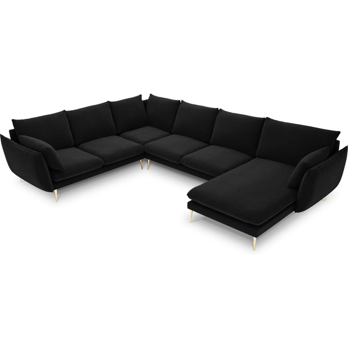 7-zitshoekbank Elio links velvet | Milo Casa