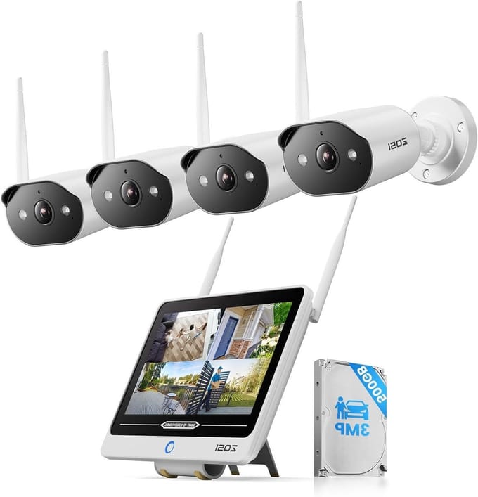 Bewakingscamera Kit - Beveiligingssysteem - Huis Beveiligen - 8 Kanaals NVR - 500GB HDD - Wit