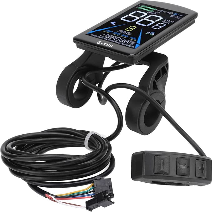 Elektrische Fiets LCD Display 24V 36V 48V 60V 72V Universeel Waterdicht Kleuren LCD Display Paneel met SM black