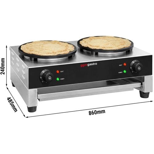 GGM Gastro Crêpes-Gerät - mit 2 Platten - Ø 400mm