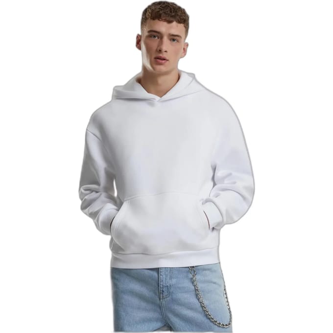 Urban Classics - Fluffy Hoodie/trui - M - Wit