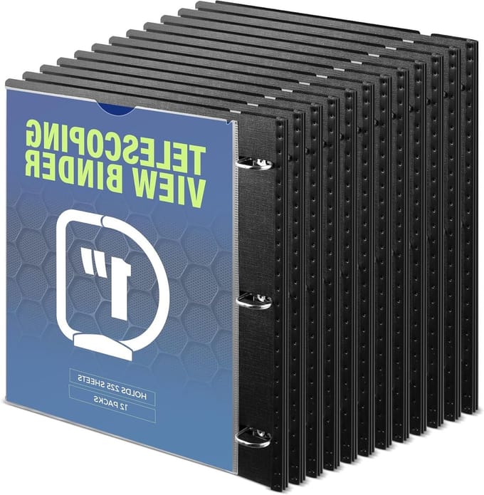Telescopische Ringband - Flexibel Bindmiddel - Documenten Organiseren - Uitbreidbare Ruggengraat - 1 inch - Zwart