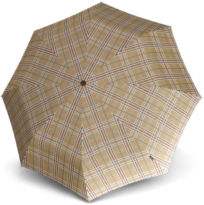 Knirps T.200 M Duomatic - Zakparaplu Regenparaplu (check beige)