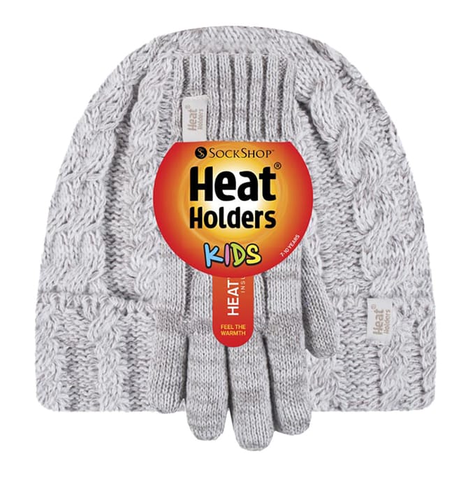 Heat Holders Kabelgebreide warme mutshandschoenenset voor meisjes - CO5P14