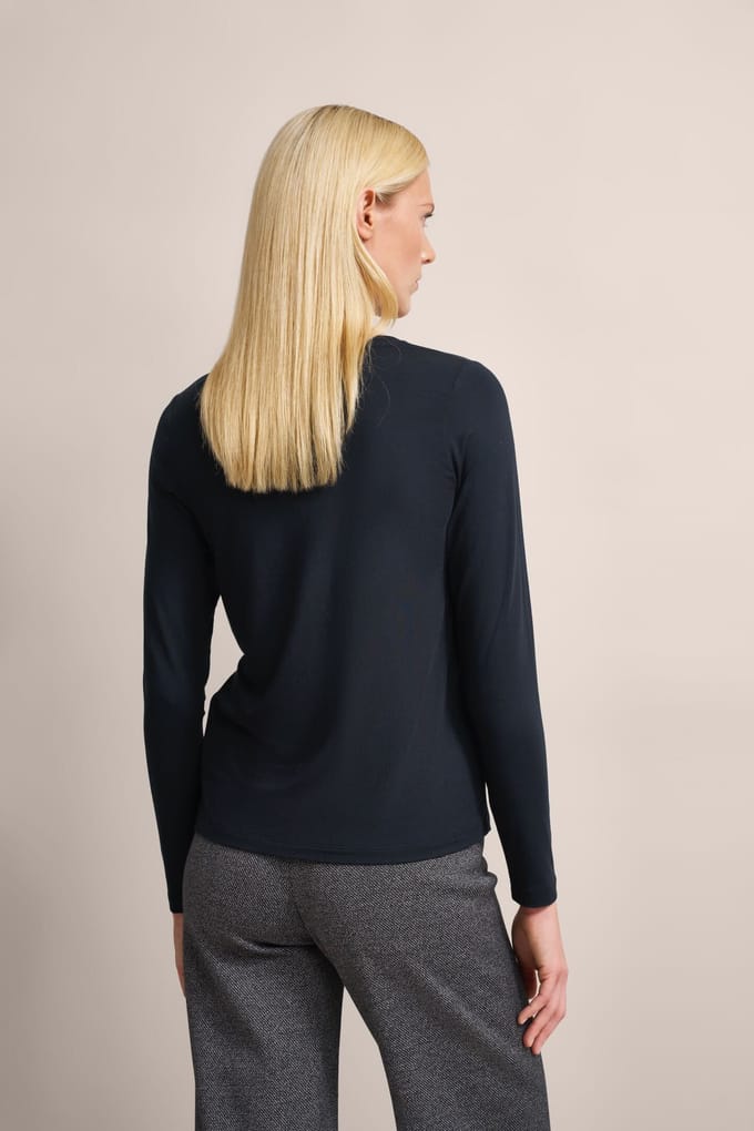 Bugatti Damen Shirt met lange mouwen in zachte modal
