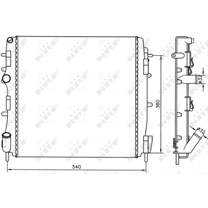 Radiator, motorkoeling NRF 58316