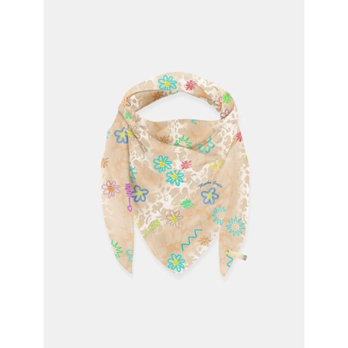 Mucho Gusto ® sjaal cannes bloemen ketting elegantie