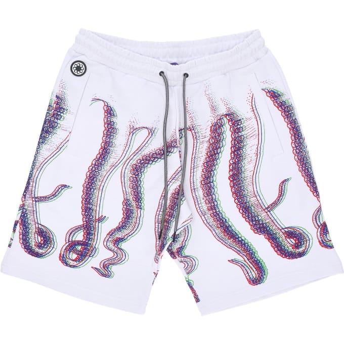 Korte heren trainingsbroek Fuzzy Sweatshort Wit