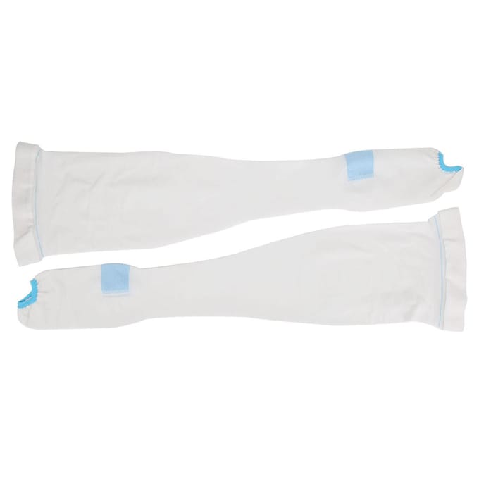 Bas de contention pour varices Antidérapant Caillots sanguins Chaussettes de compression Bas de soins de santé(blanc XL) white