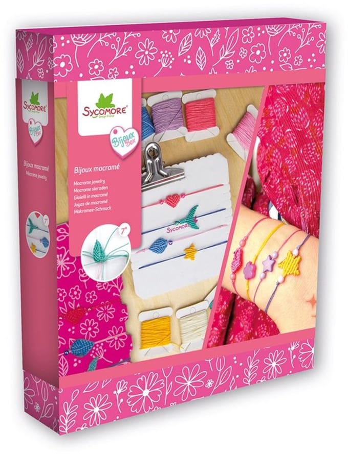 Sycomore sieraden knutselset macramé - creatieve hobbyset voor kinderen.