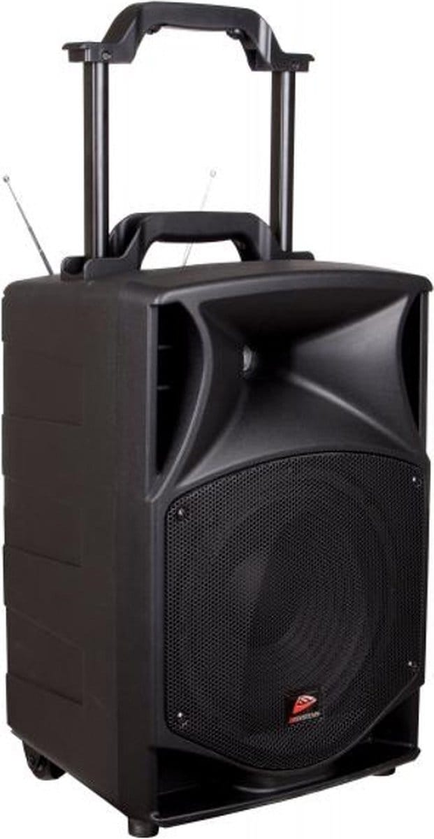 JB Systems PPA-101 Portable Speaker - Mobiele Speaker met 2 Draadloze Microfoons en Optionele Batterij