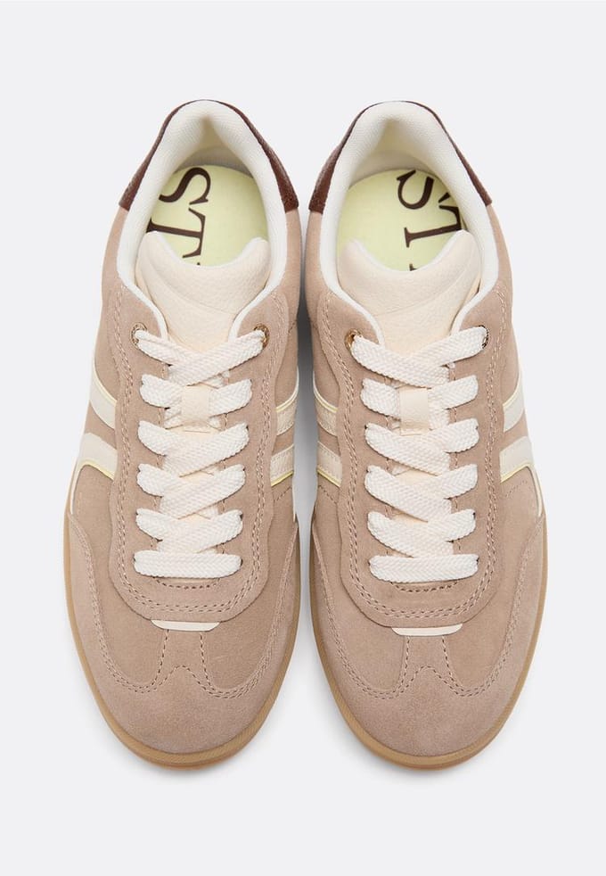 Stradivarius Casual leren sneakers  BEIGE 36