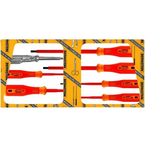 BERNSTEIN Tools for Electronics 14-650-VDE Schroevendraaierset VDE 7-delig Plat, Kruiskop Pozidriv