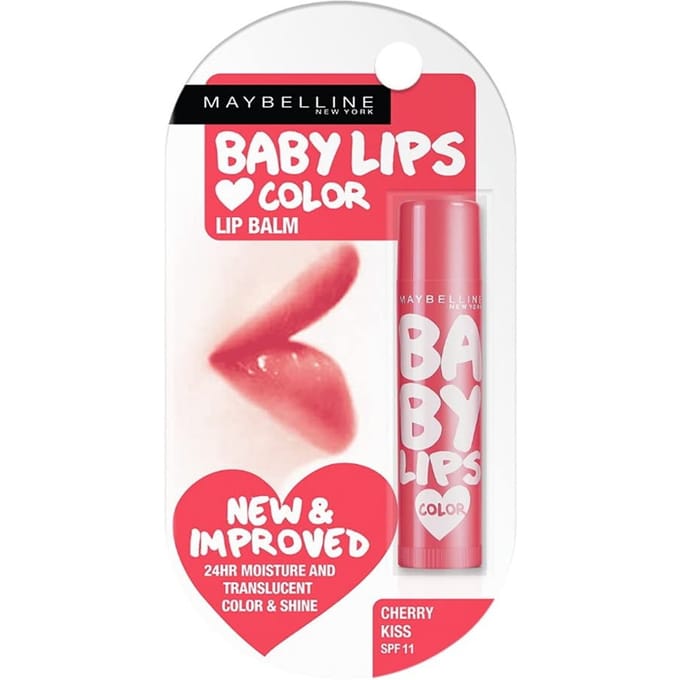 Maybelline New York Baby Lips Lippenbalsem, Cherry Kiss, 4g white