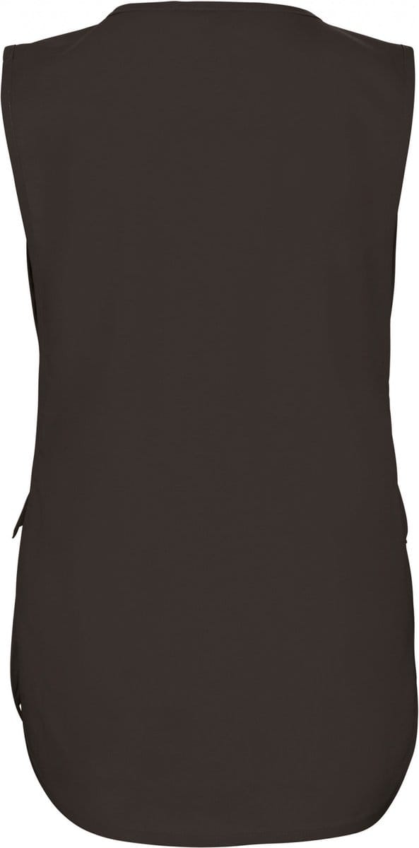 Schort/Tuniek/Werkblouse Dames S/M Kariban Chocolate 65% Polyester, 35% Katoen