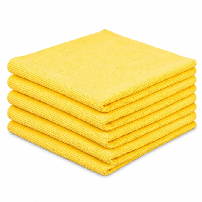 CRIJNS - Interior / Dressing Towel - 300GSM Edgeless - 40x40cm - Yellow - 5-Pack