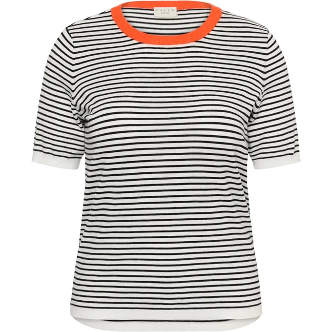 Korte mouwen gebreide pull voor dames KAFFE Curve Lizzy