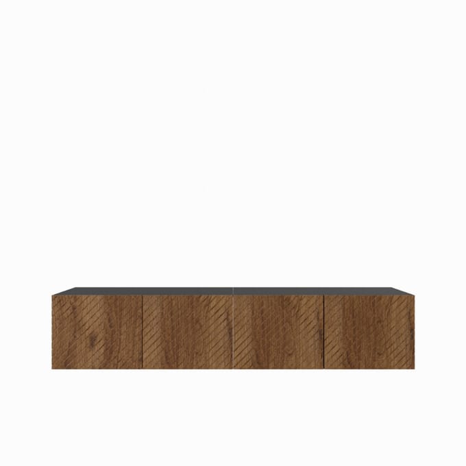 TV-kast Nicole 200 (2x100) cm (zwart + catania)