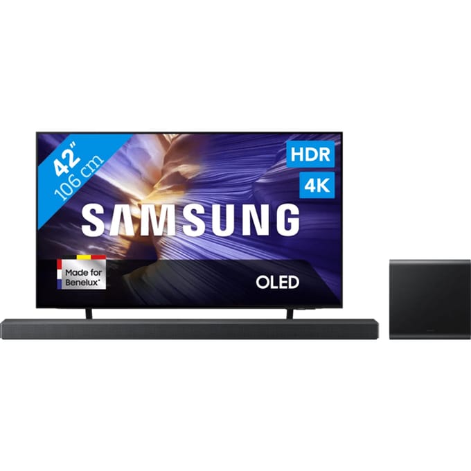 Samsung 42" OLED S90F (2025) + Samsung HW-QS700F Zwart