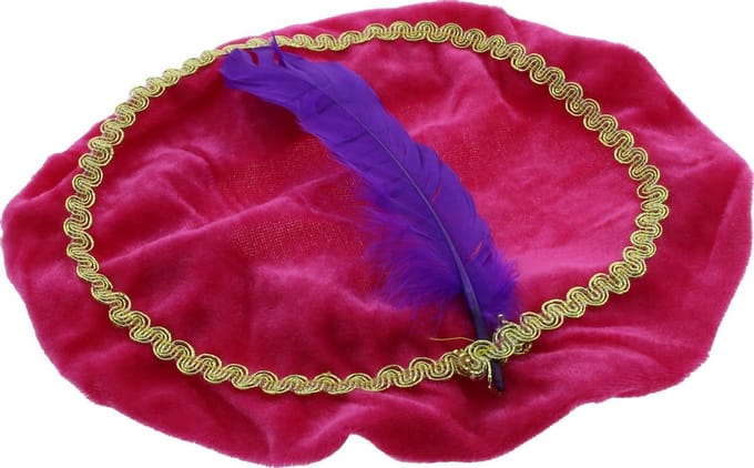 Pieten Muts -  Barret – Velours – One Size – Roze