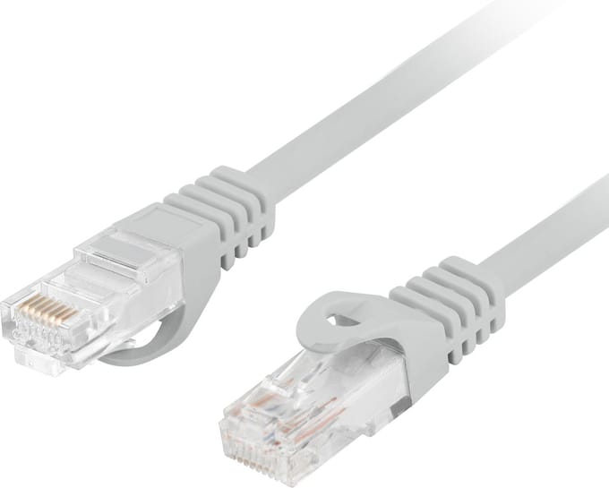 Lanberg - 2 m grijze Cat.6 UTP Ethernet-netwerkkabel PCU6-10CU-0200-S