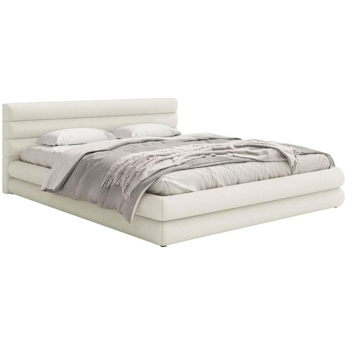 Gestoffeerd bed Alvaro chenille 140 x 200 met beddengoedcontainer | NADUVI Collection