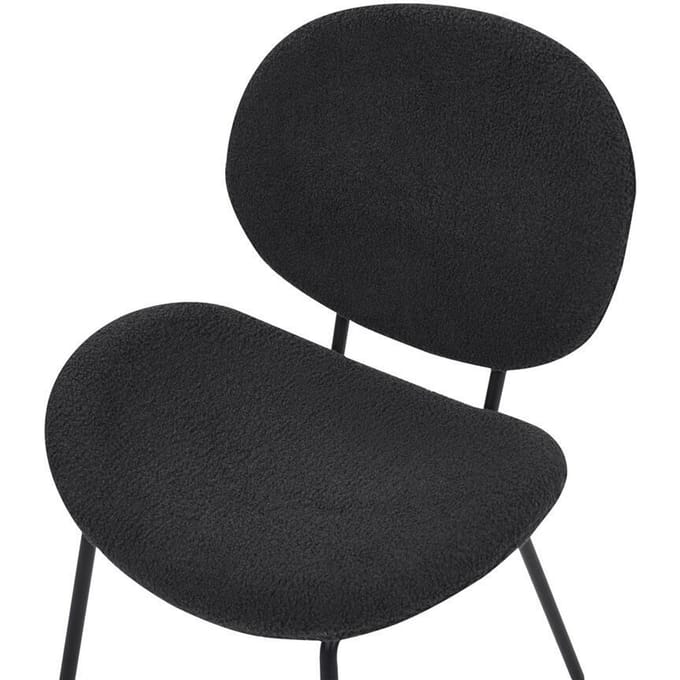 Kick Eetkamerstoel - Max. 150 kg - Hoog Comfort - 52 x 42 x 80 cm - Zwart
